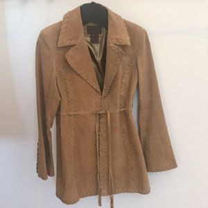 Brandon Thomas Tan leather western style jacket